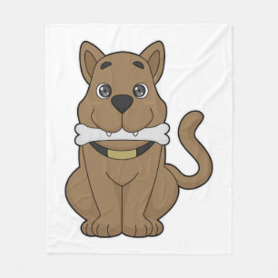 Manta Polar Hueso de perro