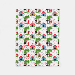 Manta Polar Huesos de Corazón de la Casa del Perro de Fido