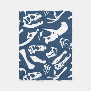 Manta Polar Huesos de dinosaurio (azul)