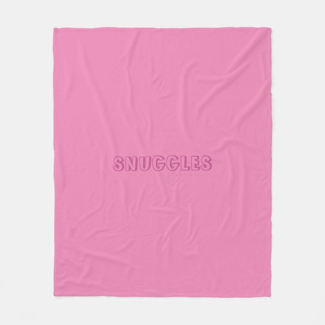 Manta Polar "Huevas" rosa oscuro, rosa (Anverso)