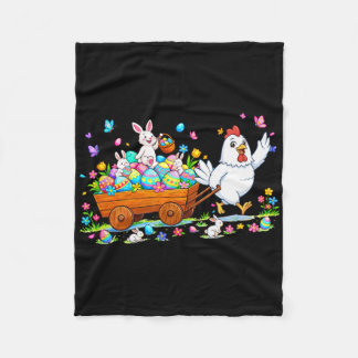 Manta Polar Huevos de Chocolate de Pascua de Pollito Llevando
