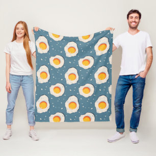 Manta Polar Huevos fritos en azul