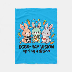 Manta Polar Huevos-Ray Edición de Primavera Divertido Rad Tech