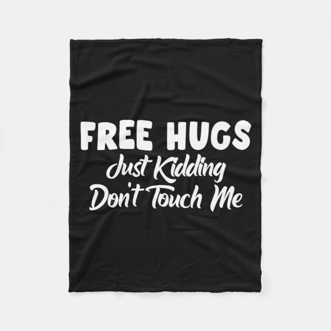 Manta Polar Hugs Just Kidding Don't Touch Me Long Sleeve  (Anverso)