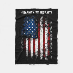 Manta Polar Humanidad Vs. Locura Angustiado Patriota Americano