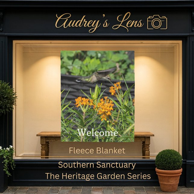 Manta Polar Hummingbird & Butterfly Weed Floral  (Subido por el creador)