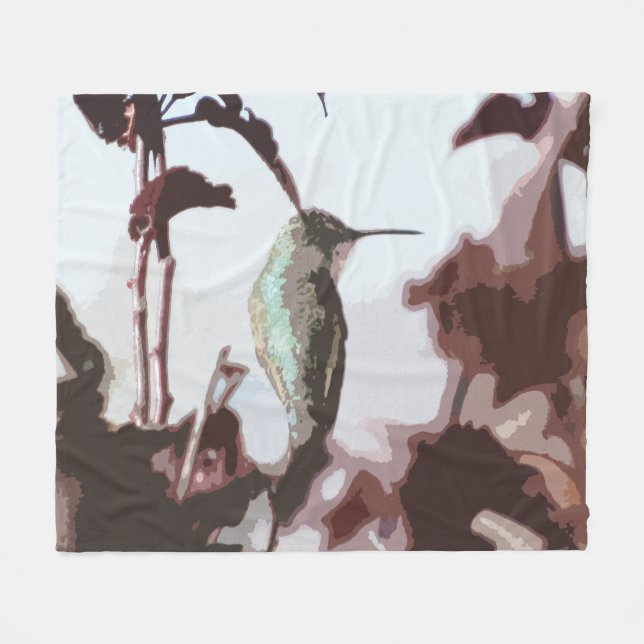 Manta Polar Hummingbird Fleece Blanket (Frente (Horizontal))