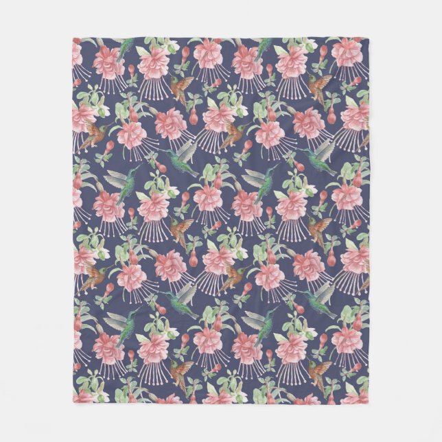 Manta Polar Hummingbirds Fleece Blanket (Anverso)