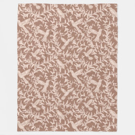 Manta Polar Hummingbirds Floral Fleece Blanket