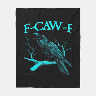 Manta Polar Humor de cuervo gótico divertido F-Caw-F