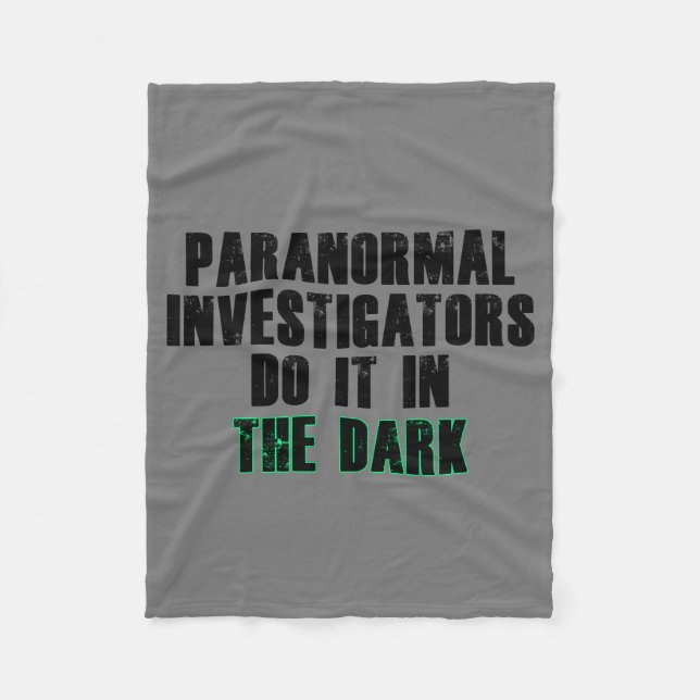 Manta Polar Humor de investigadores paranormales (negro) (Anverso)