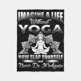 Manta Polar Humor de Yoga No puedo imaginar la vida sin él Res