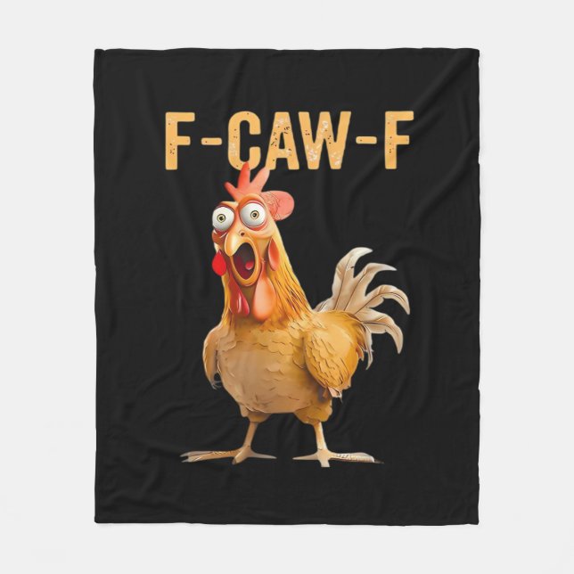 Manta Polar Humor Divertido Gótico Cuervo F-Caw-F (Anverso)