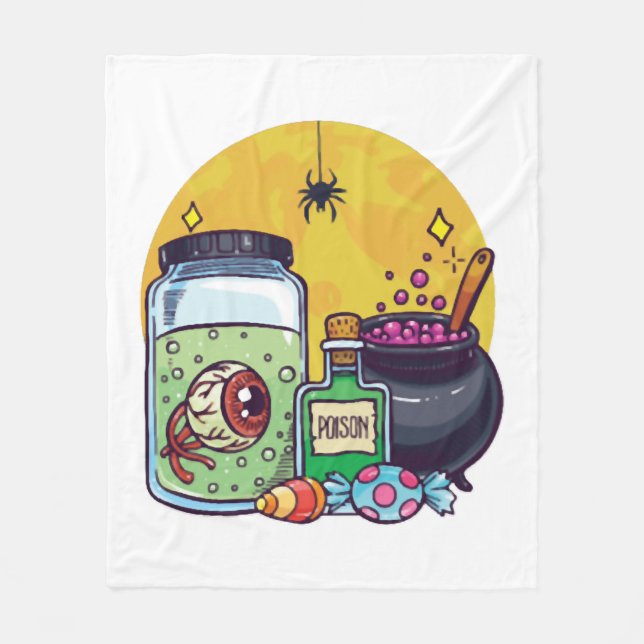 Manta Polar humor fácil de los disfraces de Halloween (Anverso)