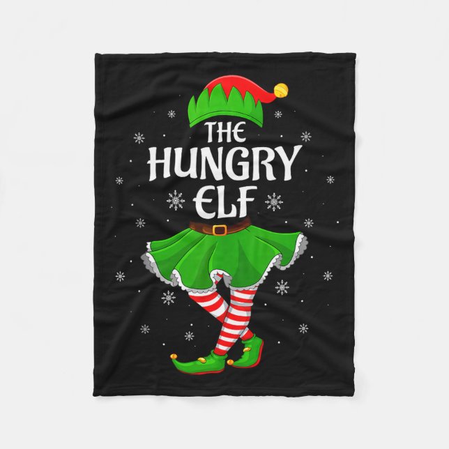 Manta Polar Hungry Elf Christmas Family Girls Women Elf Squad  (Anverso)
