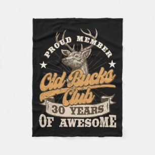 Manta Polar Hunter 30th Birthday Old Bucks Club Hombres 30 Año