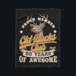 Manta Polar Hunter 80th Birthday Old Bucks Club 80 Aw<br><div class="desc">Hunter 80th Birthday Old Bucks Club 80 años de asombrosos hombres</div>