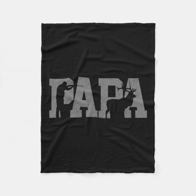 Manta Polar Hunter Dad Deer Padre Día cazando papá (Anverso)