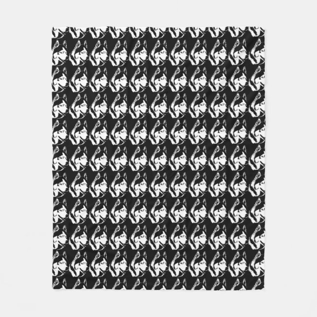 Manta Polar Husky Blanket Siberian Husky Sled Dog Blankets (Anverso)