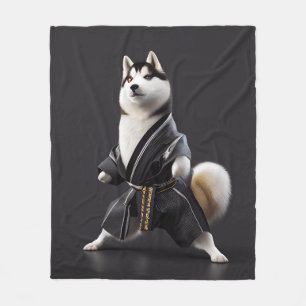 Manta Polar Husky Dog conoce a Karate, jugador de Husky Dog Ka