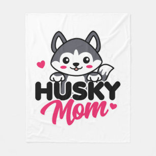 Manta Polar Husky Dog Mom Cute Kawaii Design