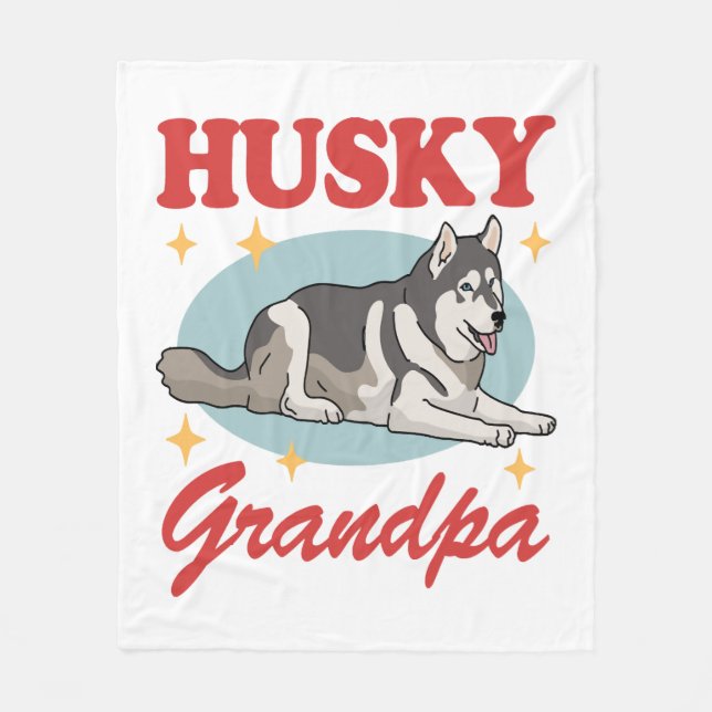 Manta Polar Husky Grandpa Dog Owner Siberian Husky (Anverso)
