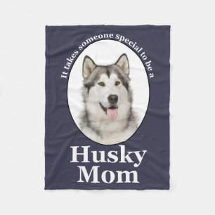 Manta Polar Husky Mom Fleece Blanket