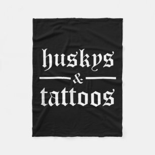 Manta Polar Huskys Y Tattoos Graciosos Tattooed Dueed Dog Tatt