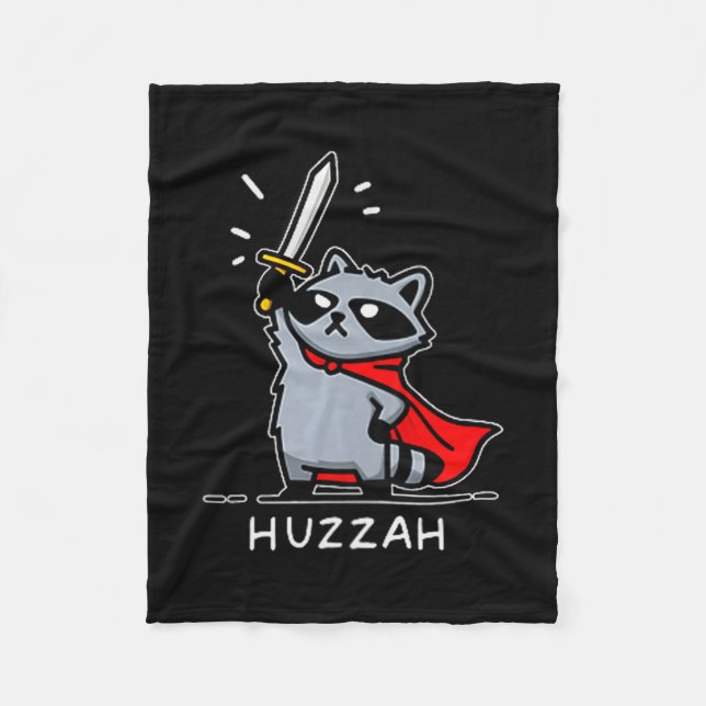 Manta Polar Huzzah Raccoon Knight Funny Sword Meme Quote  (Anverso)