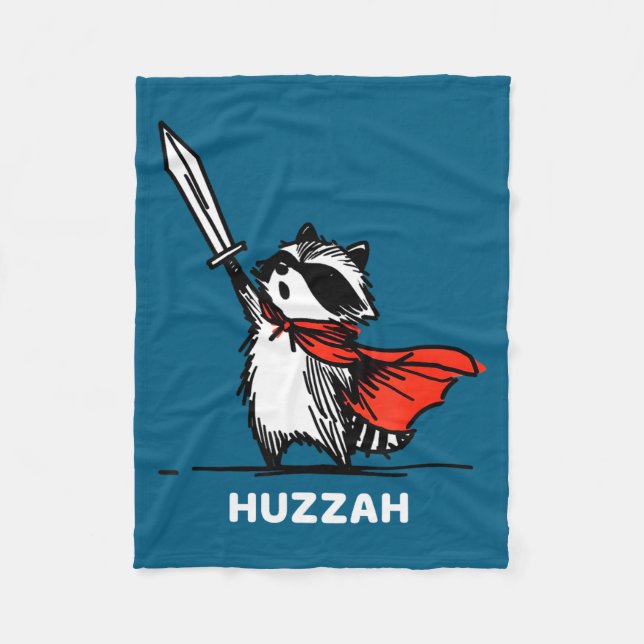 Manta Polar Huzzah Raccoon Knight Funny Sword Meme Quote  (Anverso)