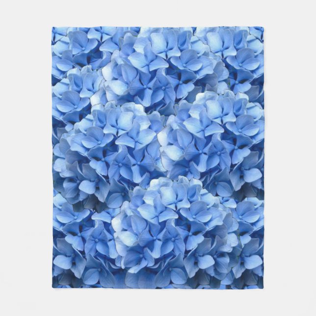 Manta Polar Hydrangea azul (Anverso)