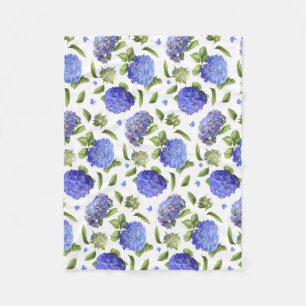 Manta Polar Hydrangeas azules