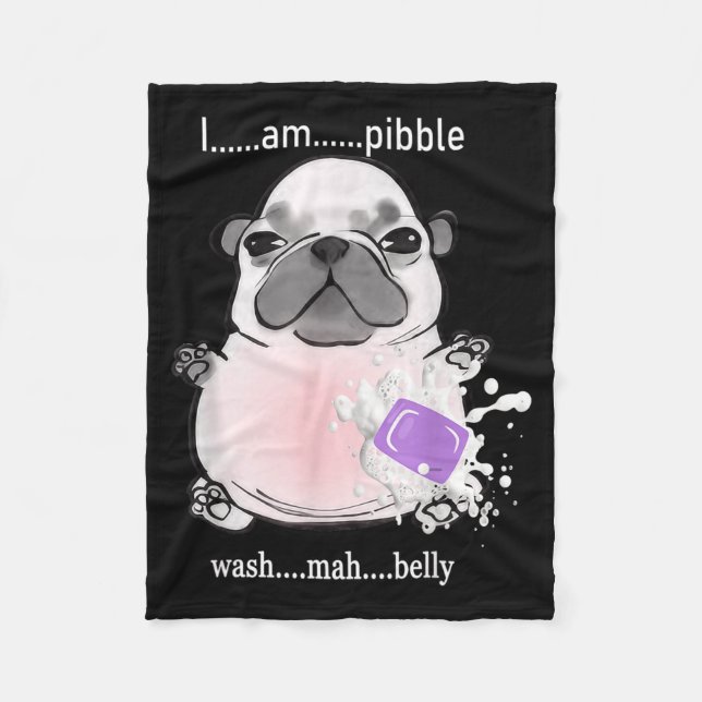 Manta Polar I Am Bble Wash My Belly Bble Meme Funny Dog Brainr (Anverso)