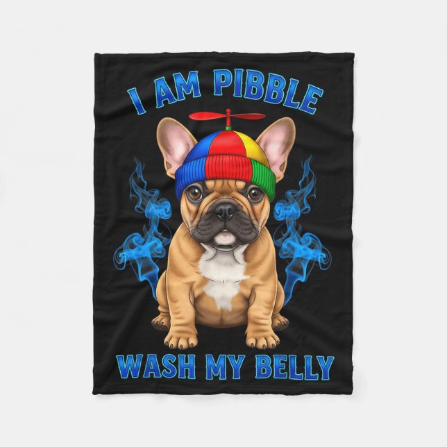 Manta Polar I Am Bble Wash My Belly Funny T Bull Dog Meme  (Anverso)