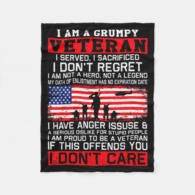 Manta Polar I Am Mpy Veteran I Served I Sacrificed I Don't Reg (Anverso)