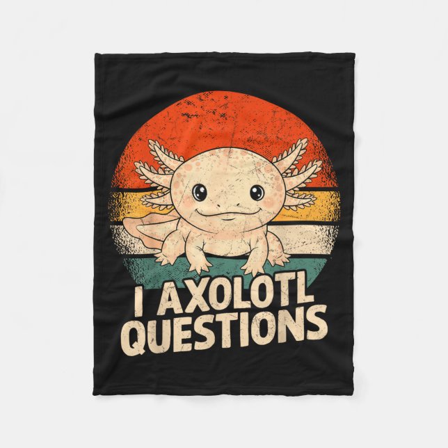 Manta Polar I Axolotl Questions Shirt Adults Youth Kids Retro  (Anverso)
