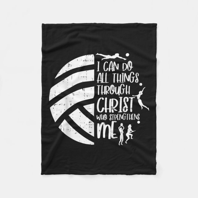 Manta Polar I Can Do Things Through Christ Volleyball Christia (Anverso)