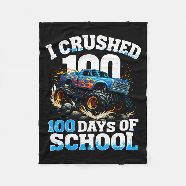 Manta Polar I Crushed 100 Days Of School Monster Truck 100th D (Anverso)