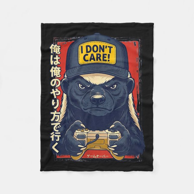 Manta Polar I Don’t Care - Honey Badger Gamer Design  (Anverso)