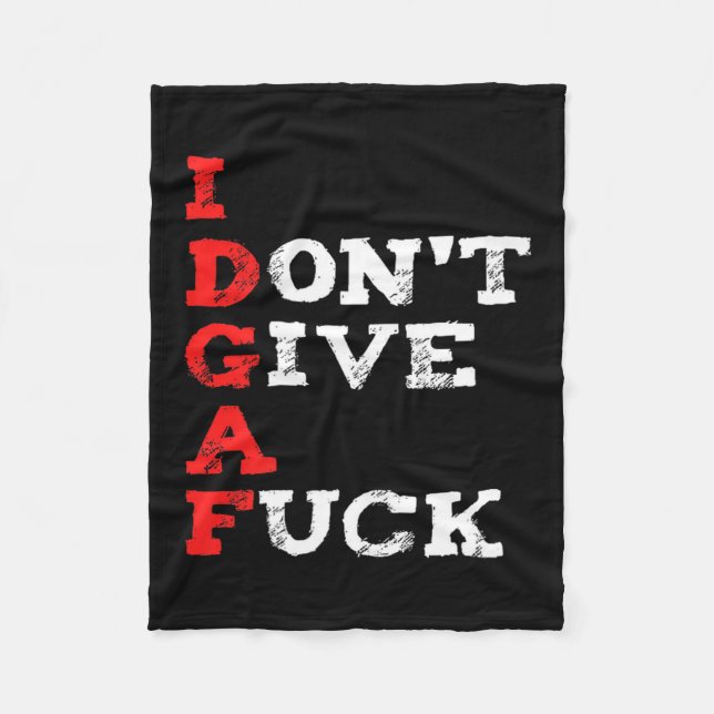 Manta Polar I Don't Give A For  (Anverso)