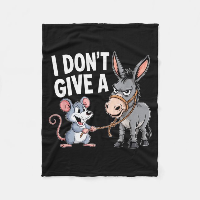 Manta Polar I Don't Give A Rats Mouse Funny Sarcastic Animal  (Anverso)