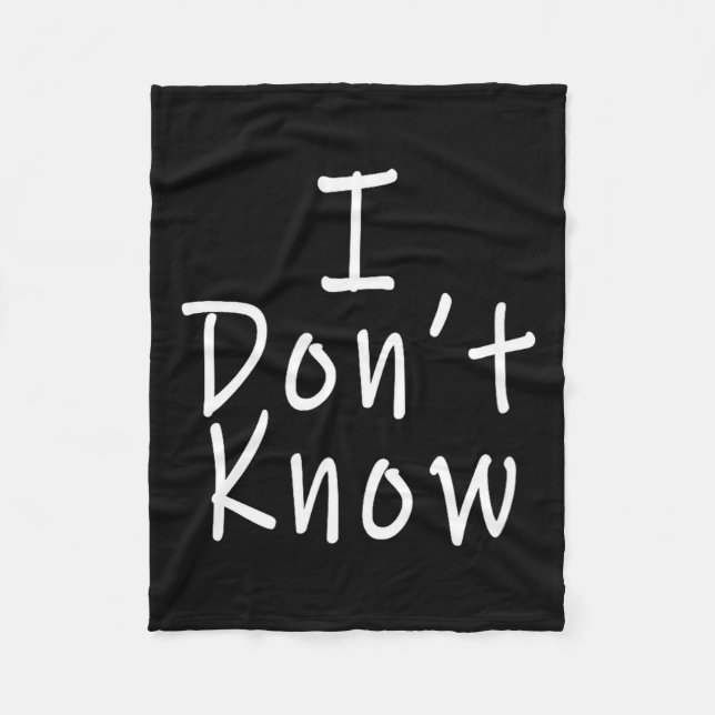 Manta Polar I Don't Know  (Anverso)