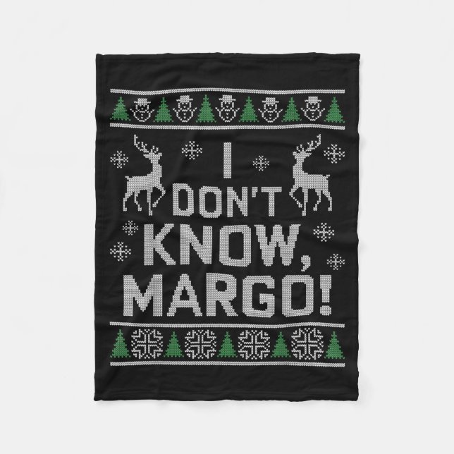 Manta Polar I Don't Know, Margo! Ugly Sweater Christmas Meme  (Anverso)