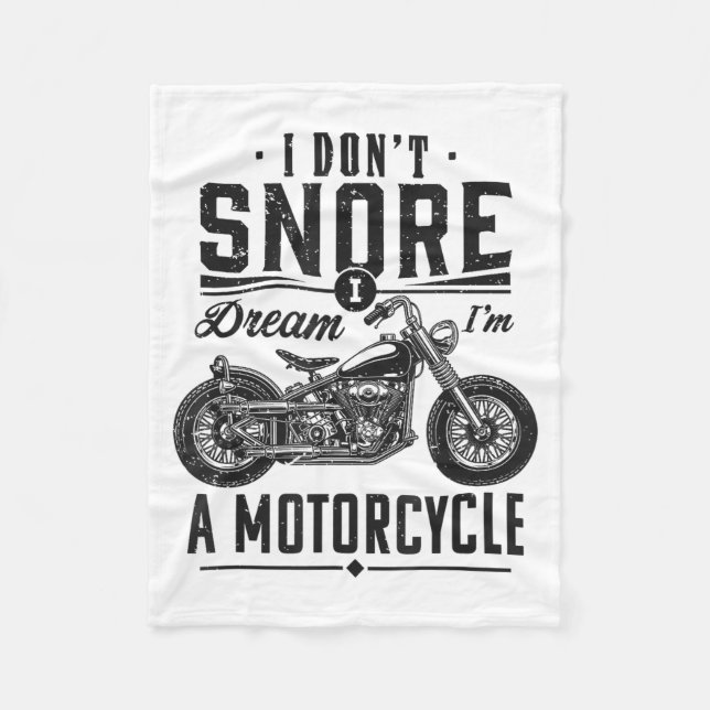 Manta Polar I Don't Snore, I Dream I'm A Motorcycle  (Anverso)
