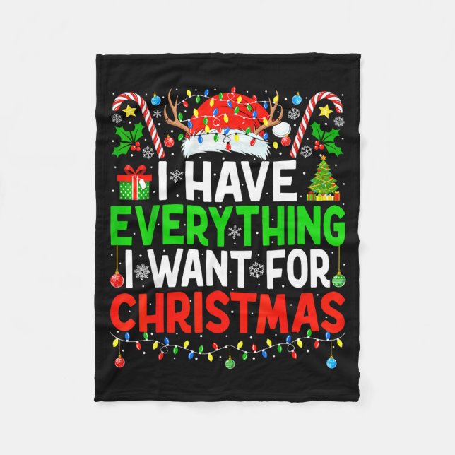 Manta Polar I Have Everything I Need Couples Pajamas Christmas (Anverso)
