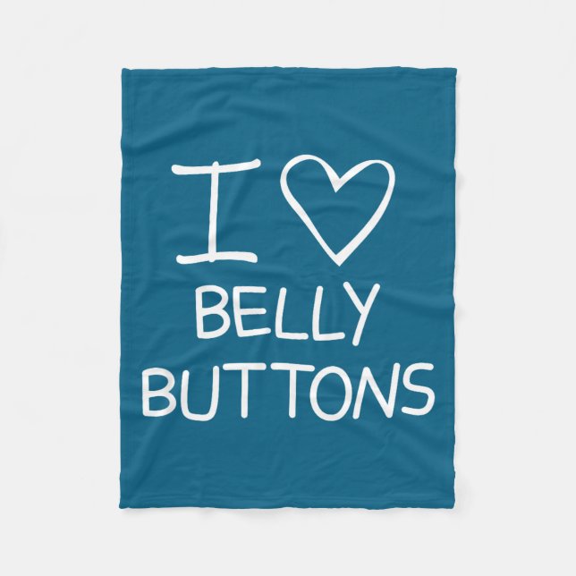 Manta Polar I Heart Belly Buttons, Funny, Jokes, Sarcastic Say (Anverso)