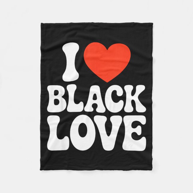 Manta Polar I Heart Black Love Couple Matching Couples African (Anverso)