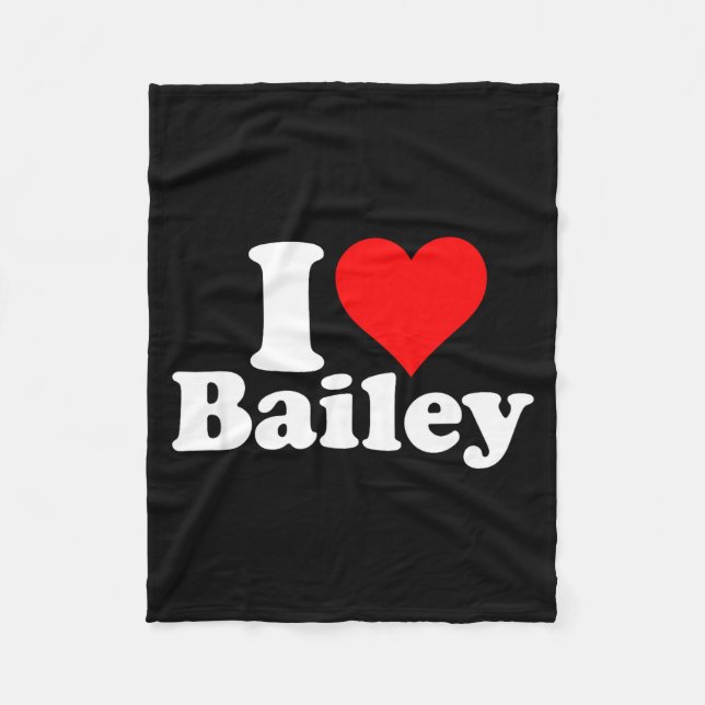 Manta Polar I Heart Love Bailey  (Anverso)
