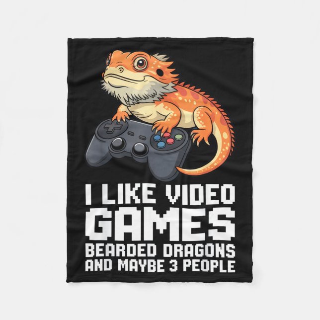 Manta Polar I Like Video Games Bearded Dragon Gamer Introvert  (Anverso)