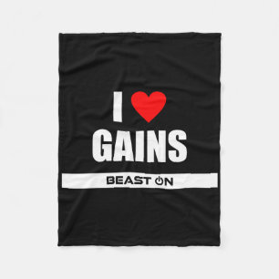 Manta Polar I Love Gains Bodybuilding Gainz Gym Fitness Traini